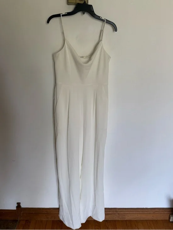 ANTONIO MELANI White Wide-Leg Cowl-Neck Jumpsuit - Picture 3 of 5